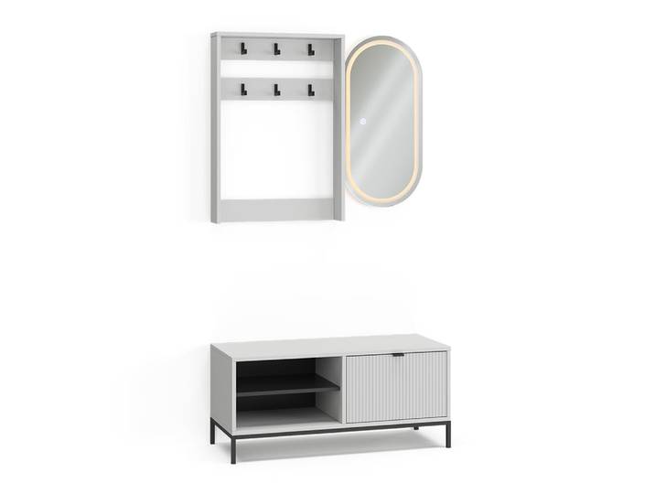 Vestiaire set, 3 pièces blanc 100x45cm
