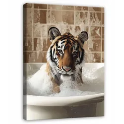 BILDER Abstrakt Tiger Badewanne Modern Badezimmer 120x80