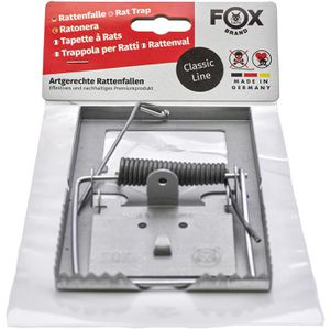 DEUFA Rattenfalle Fox 240105, Schlagfalle aus Metall, 2 Stück