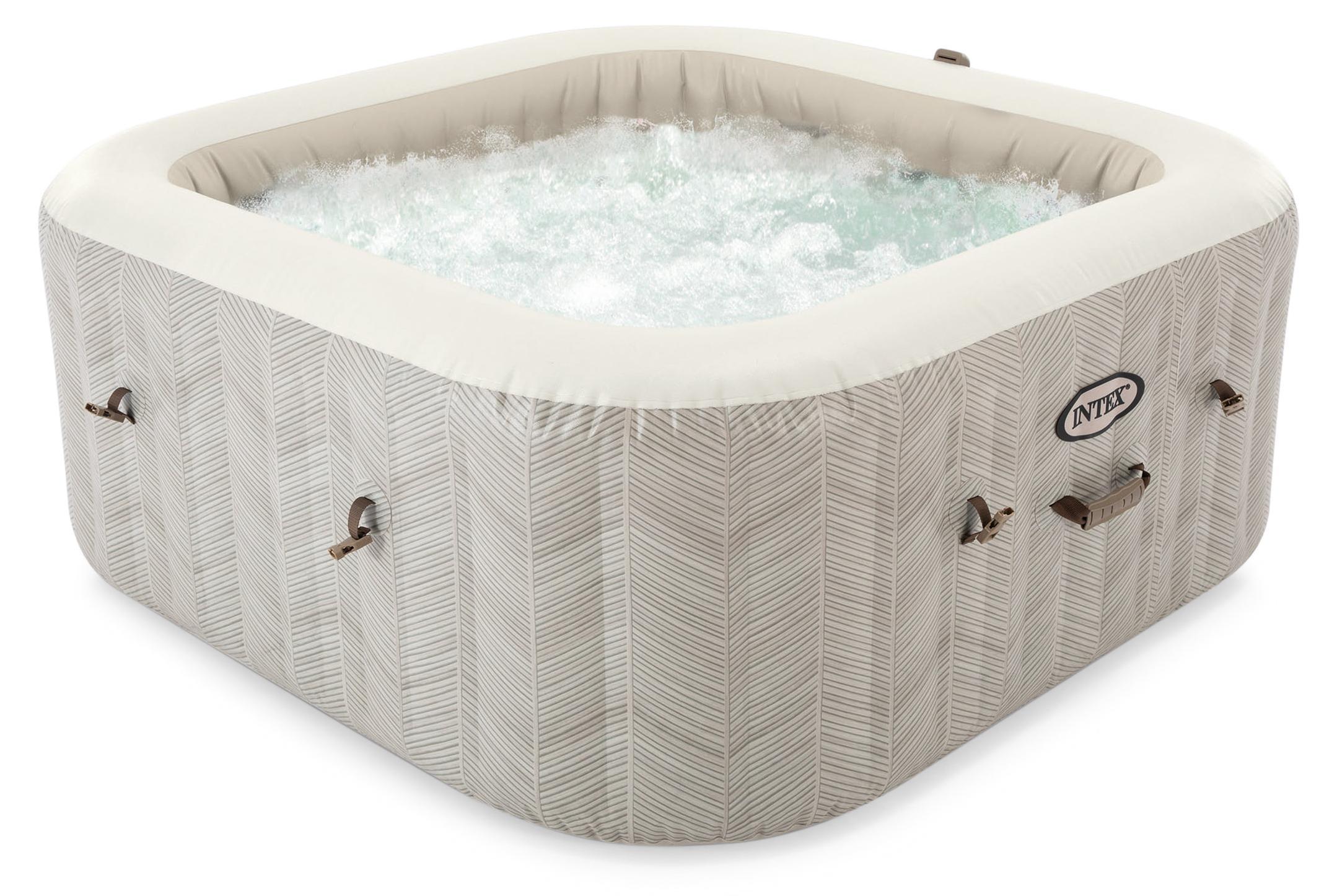 INTEX 28472NP - Whirlpool - Chevron Deluxe Square Bubble (196x196cm) für 6 Personen App-Steuerung