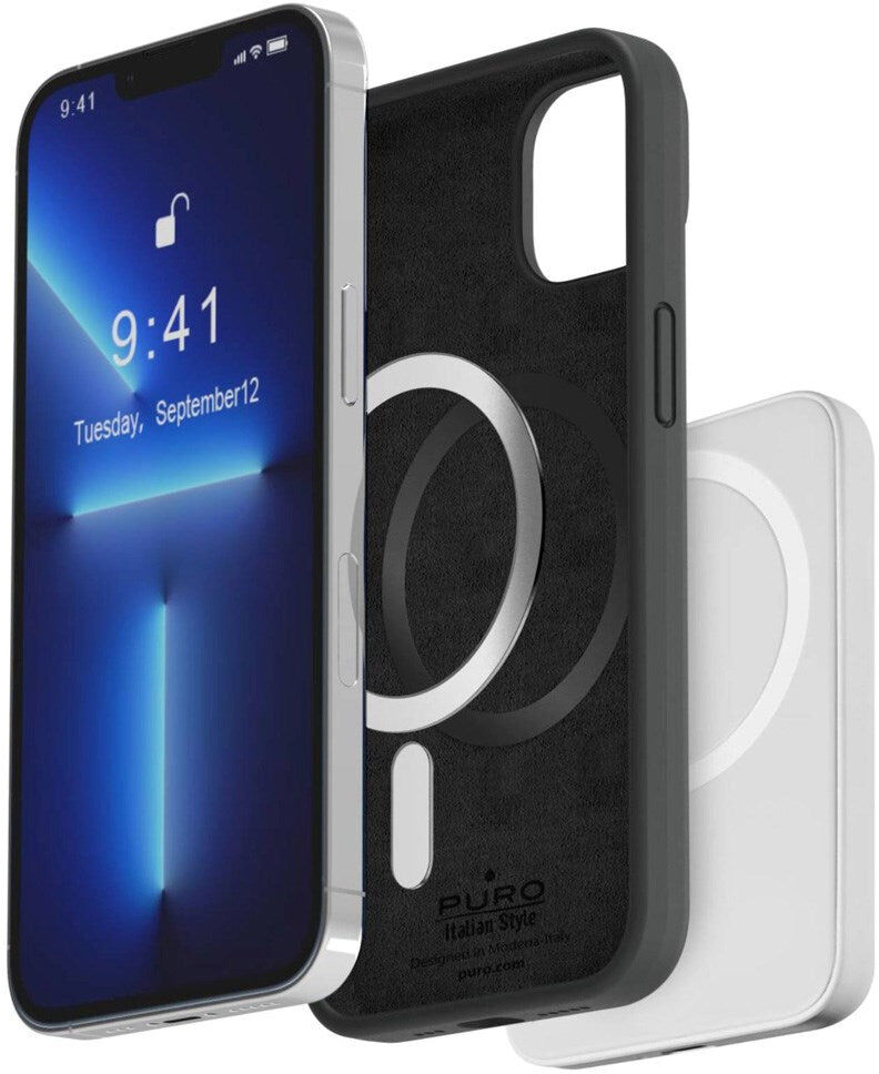 PURO iPhone 14 Pro Max Silikone Cover - MagSafe Kompatibel - Sort