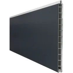 GroJa BasicLine Premium PVC-Steckzaun Sichtschutzzaun Anthrazitgrau Einzelprofil Sichtschutz Lamellenzaun