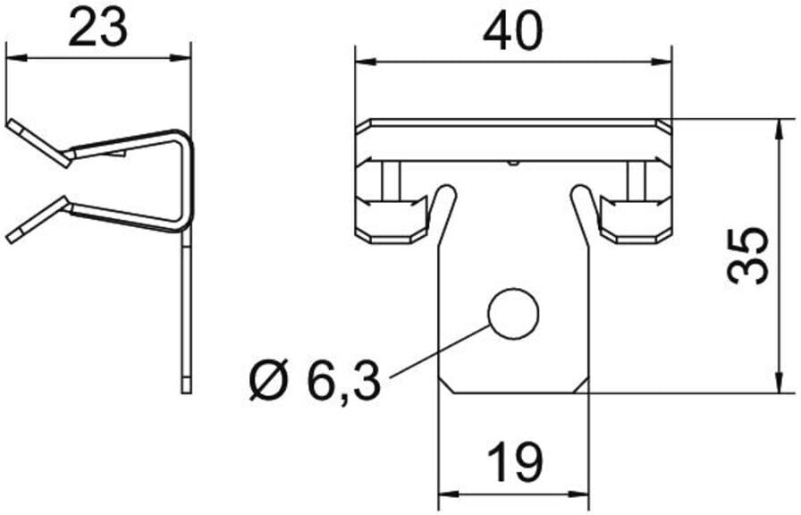 OBO Bettermann Trägerklammer SCVH 4-10 mit Befestigungsloch (1488263)