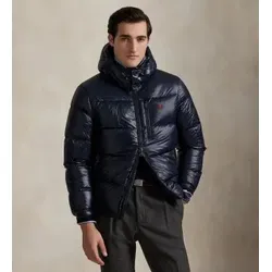 Polo Ralph Lauren für Herren. 710968281002 Gorham glänzende marineblaue Daunenjacke (M), Lässig, Nachhaltig, Recyceltes Nylon