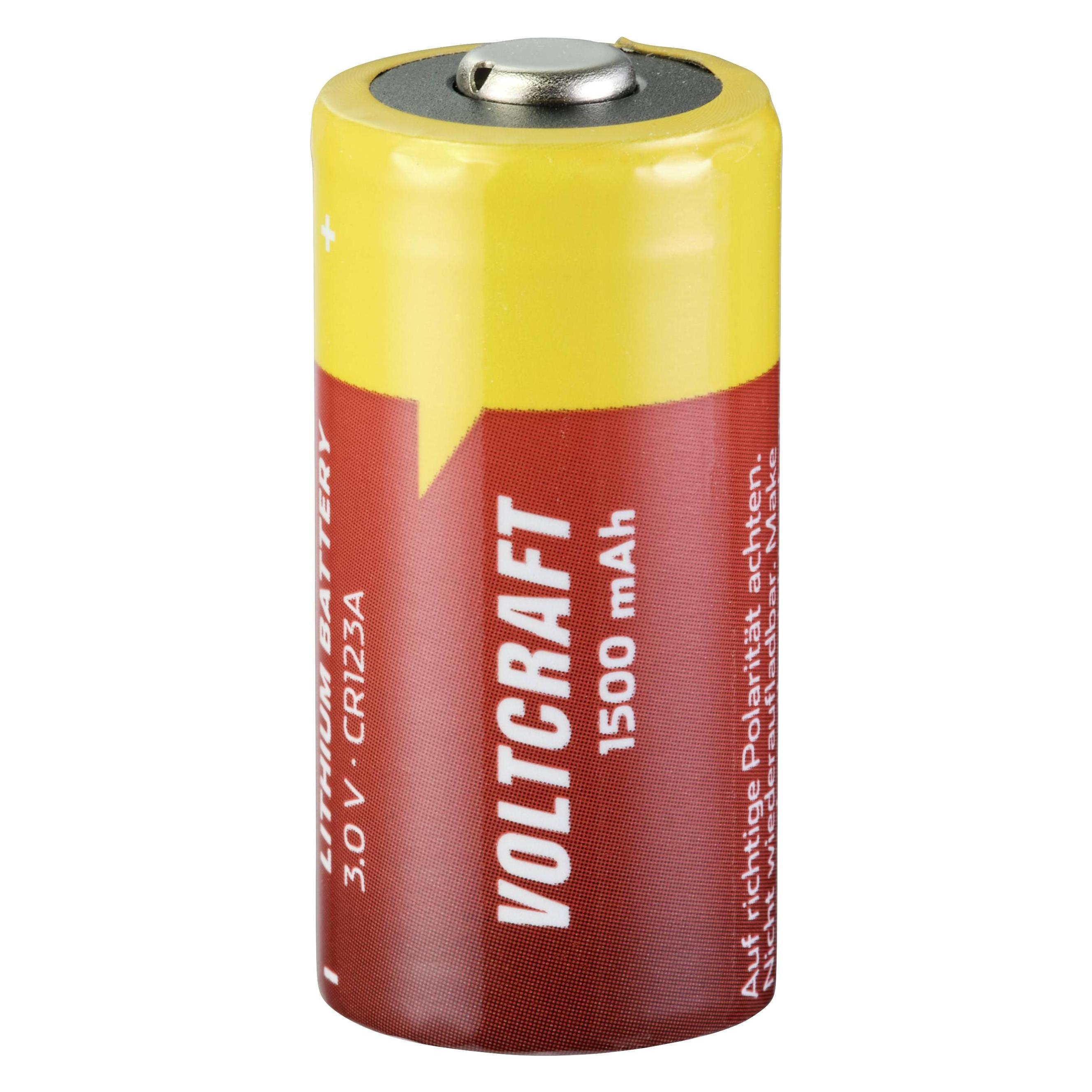 Voltcraft CR123A 10pcs Fotobatterie CR-123A Lithium 1500 mAh 3 V 10 St. (10 Stk., CR123A, 1500 mAh) (VC-12714235)