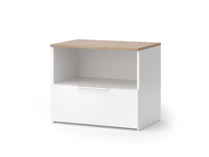Commode Wido 60x50cm avec rabat Blanc/Sonoma Vicco 57446