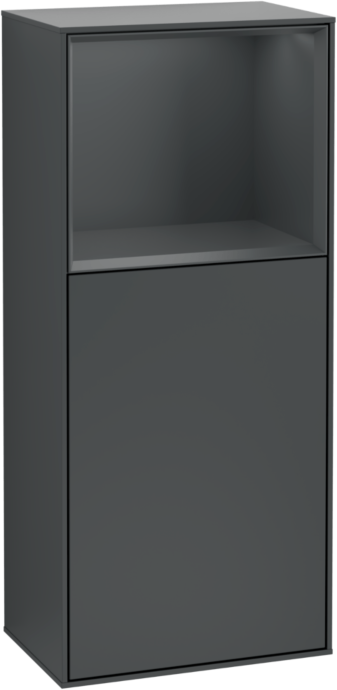 Villeroy und Boch Finion Seitenschrank G500HGHG 41,8x93,6cm, links, Emotion, Regal oben Midnight Blue Matt, Midnight Blue Matt Lacquer