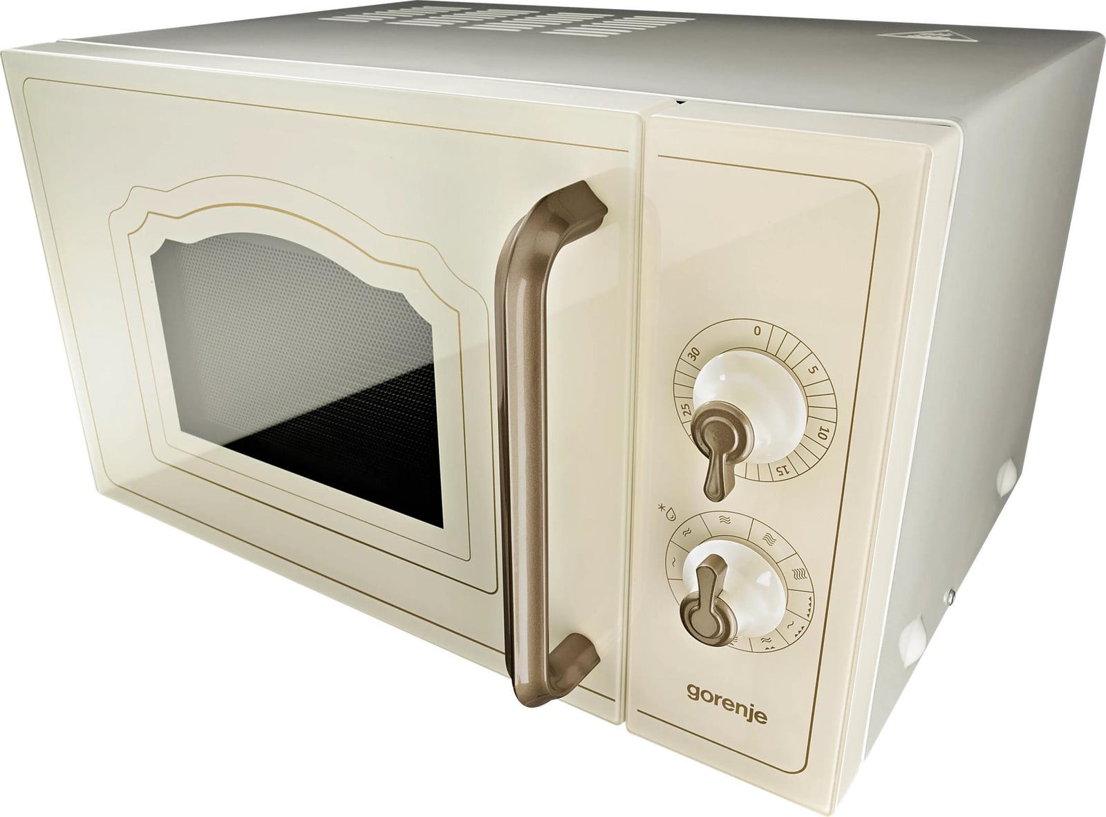 Gorenje MO 4250 CLI vrijstaande magnetron met grillfunctie, 700 watt, 20 liter, ivoorwit, Breedte: 45,5 cm
