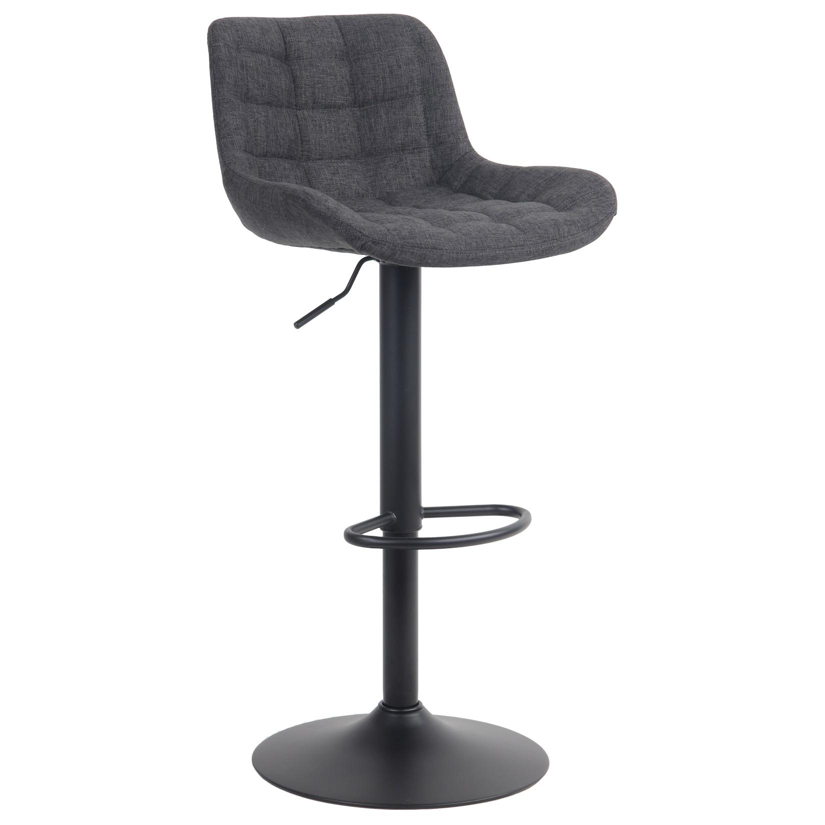CLP Barhocker Tover Stoff - Farbe: schwarz, Material: Stoff