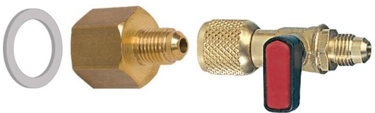wigam KIT CONNESSIONE PER BOMBOLA GAS R32 CON FILETTO