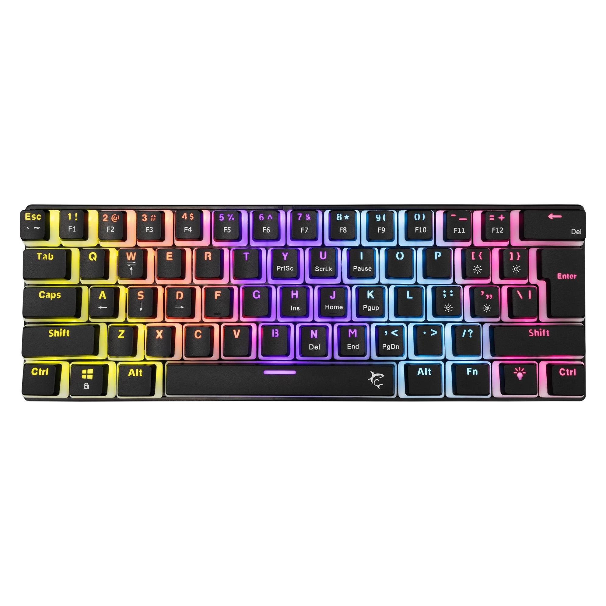 White Shark Computer keyboard GK-2202 Ashiko-2 Black/Blue US (US, Kabelgebunden) (ASHIKO-2-B-US-BLUE.SW)