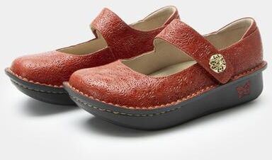 Women's Paloma Mary Jane Leather by Alegria in Orange (Size 37 M)