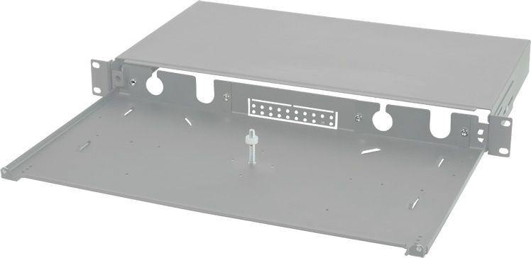 LogiLink FB0001G Professionele 19 inch glasvezel splitsdoos, uittrekbare lege behuizing, grijs