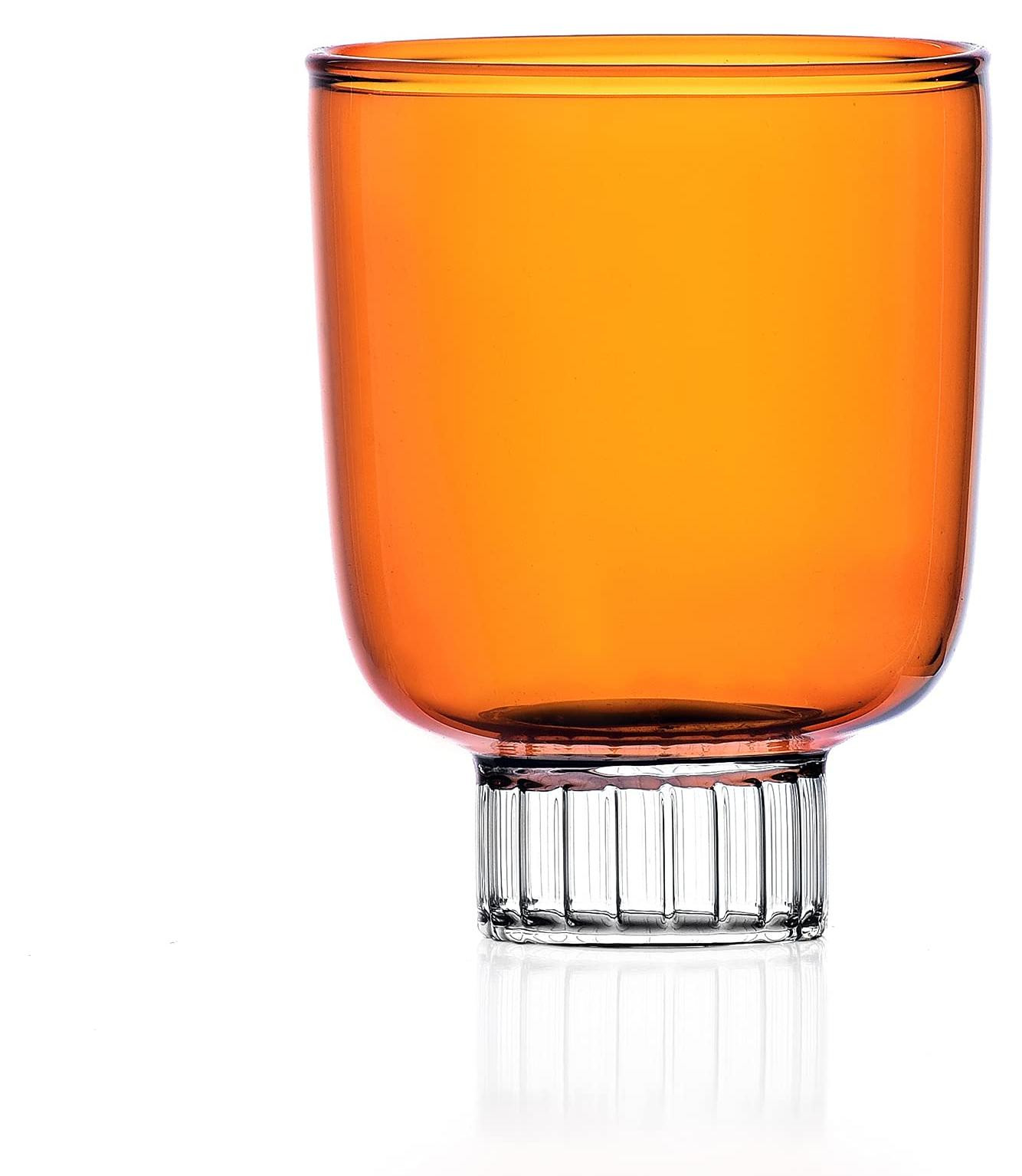 Dripio Handgemaakt Amberkleurig Wijnglas van Borosilicaatglas, 300 ml