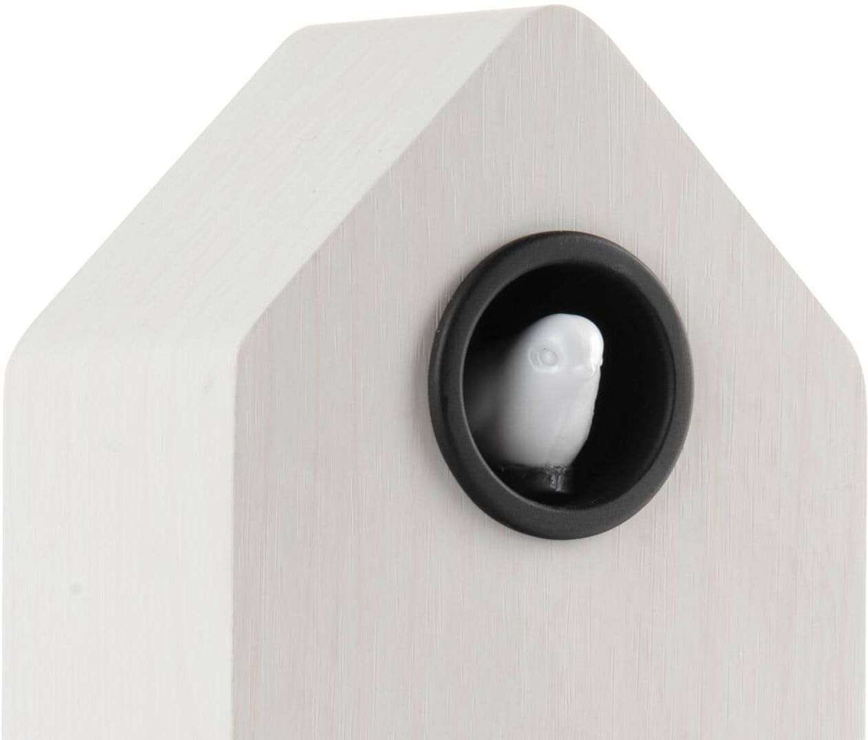 Radiowecker KARLSSON "Kuckuck White wash veneer", weiss (weiß), Wecker, Radiowecker weiß Einheitsgröße