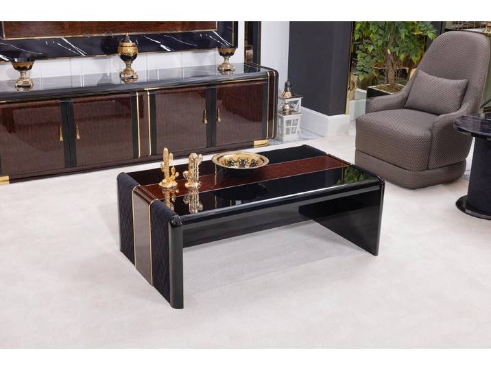 JVmoebel Couchtisch Eleganter schwarzer Couchtisch aus Holz von JVMoebel (Packung), Made in Europa
