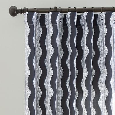 "Marisol Wave Stripe Drapery Panel - 50"" x 96"" - Ballard Designs"