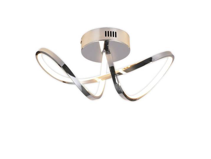 Plafonnier en aluminium argenté 34x14.5x17cm led 3000k 12w