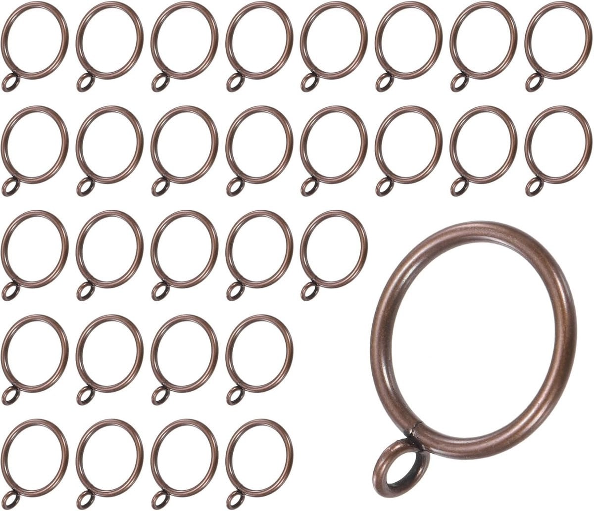 Gordijnringen met oogje, roestvrijstalen metalen ringen voor gordijnroeden, Binnendiameter: 30 cm