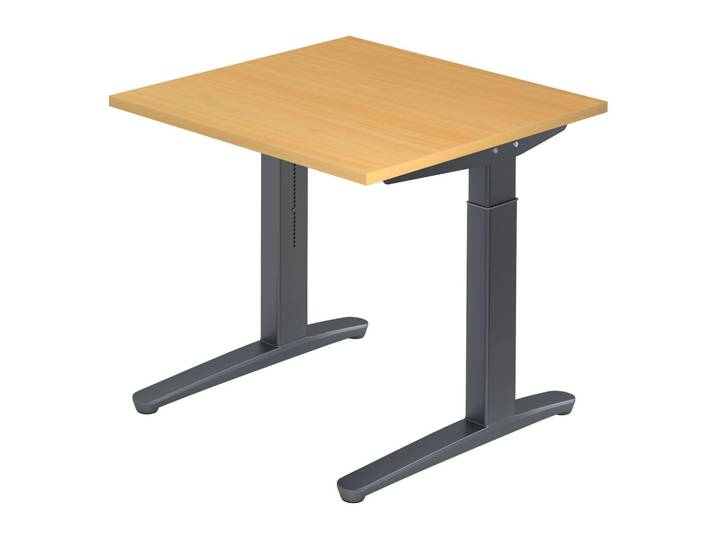 XTRA XB 8 GG Schreibtisch 80 x 80 höhenverstellbar Buche