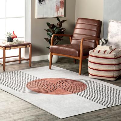 Nuloom Martine SpinClean Abstract Sun Machine Washable Area Rug