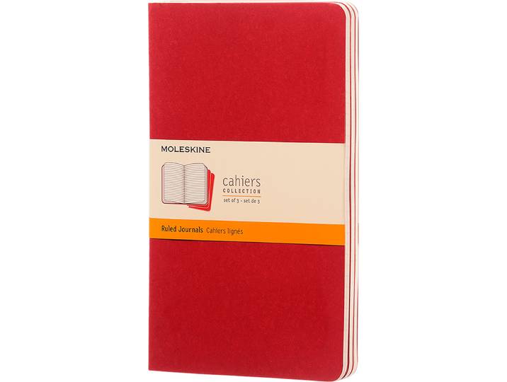 MOLESKINE Set De 3 Cahiers Grand Format Ligné Rouge Canneberge