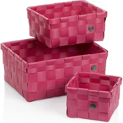 Kela, Aufbewahrungskorb, Korb-Set Neo himbeerrot (2x)
