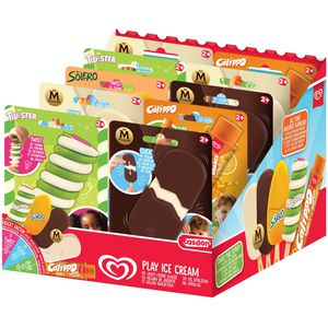 casdon Kaufladen-Zubehör Langnese Eis Set, Eis-Klassiker Calippo, Magnum, Cornetto, Solero, 10 Stück