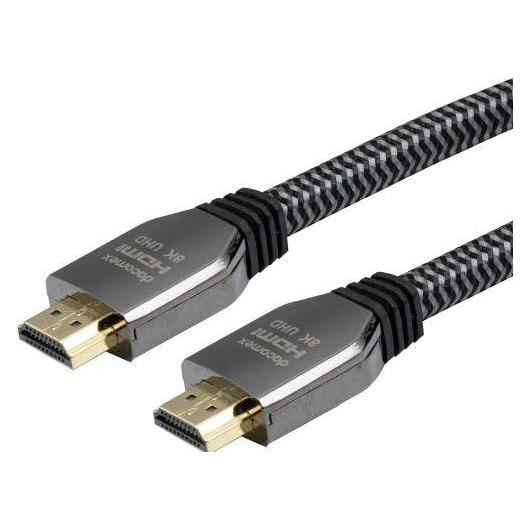 Dacomex Ultra High Speed HDMI 2.1 Kabel, 8K, Recycling-Material, HDMI St. A / HDMI St. A, schwarz/gr (1.50 m) (641855)