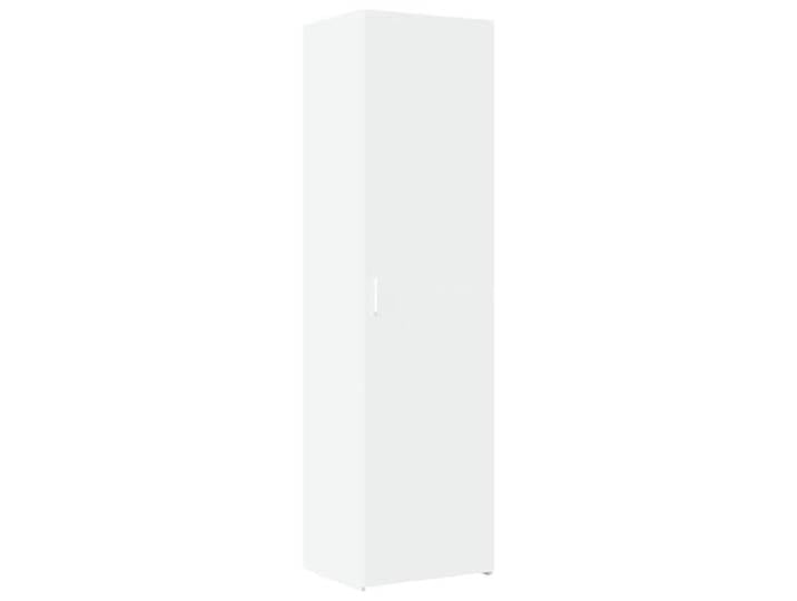 KKgypkn Highboard Weiss 50x42,5x185 cm Holzwerkstoff Mit Tueren und Faechern, Griff zum Oeffnen, Feuchtes Tuch reinigbar, Vielseitig einsetzbar