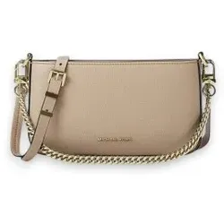 Michael Kors für Damen. 32S5GYTU1L Kleine verwandelbare Bryant Pochette-Tasche aus beigem genarbtem Leder (OSFA), Lässig