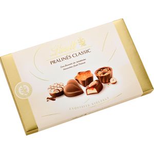 Lindt Pralinen Pralinés Classic12 Stück, Classic, 7 verschiedene Sorten, mit Alkohol, 125 g