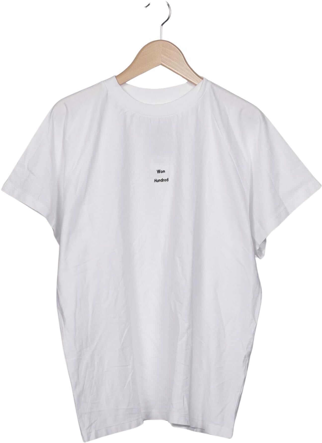 Won Hundred Damen T-Shirt, Weiß, Gr. L, Baumwolle - Second Hand