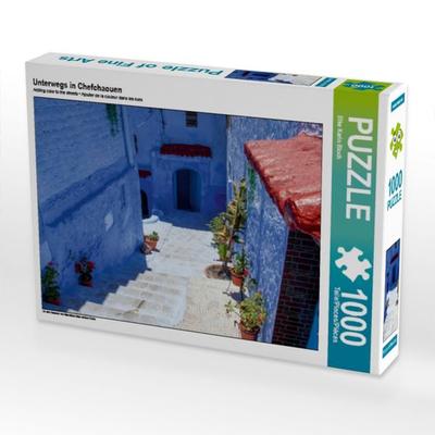 CALVENDO Puzzle Unterwegs in Chefchaouen | 1000 Teile Lege-Größe 64x48cm Foto-Puzzle für glückliche Stunden