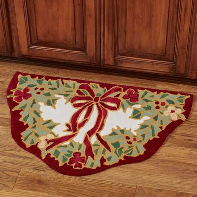 Touch of Class Happy Holly Slice Accent Rug Red 33 x 21, 33 x 21, Red