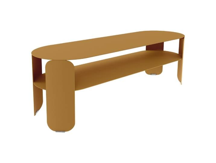 Beistelltisch, Aluminium, Witterungsbeständig, 120×40 cm, Modern, Fermob