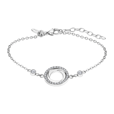 Armband LOTUS "Essentials", silber (edelstahlfarben), Armbänder, Damen, 20,3cm, Edelstahl, Armband