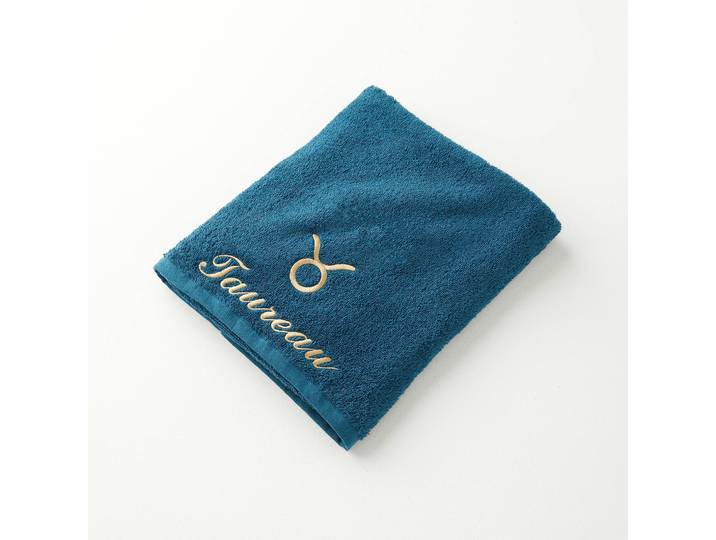 Serviettes de bain brodées signe astrologique - 420g/m2 - Blancheporte