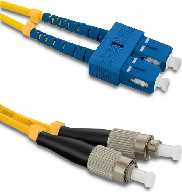 Qoltec glasvezel patchkabel SC/UPC naar FC/UPC, Singlemode, 9/125, G652D, Duplex, 2 meter