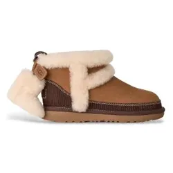 UGG Unisex für Kinder. 1180421K Classic Mini II Heritage Lederstiefeletten braun (33.5), Wohnung, Keine, Lässig, Kinderbekleidung