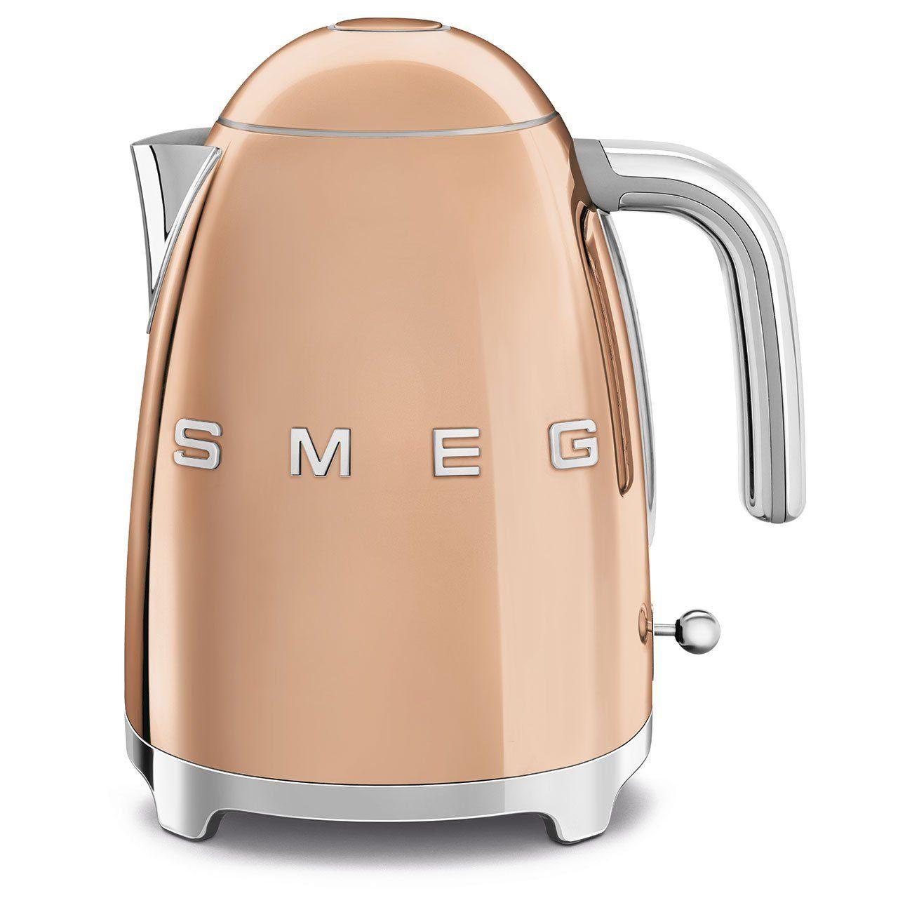 SMEG Wasserkocher Edelstahl 1,7 L Fassung, 2400 W, Wasser Kocher, 2400,00 W, 360° Basis, BPA- Frei, elektrischer - Rose Gold