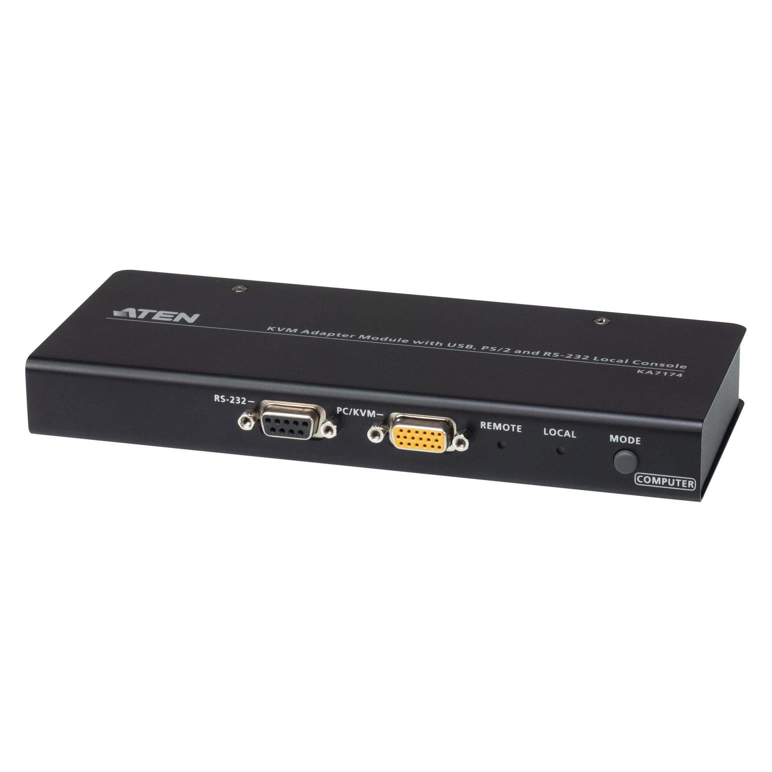 Aten KA7174 KVM Adapter Modul mit lokaler USB, PS/2 und RS-232 Konsole (KA7174-AX-G)