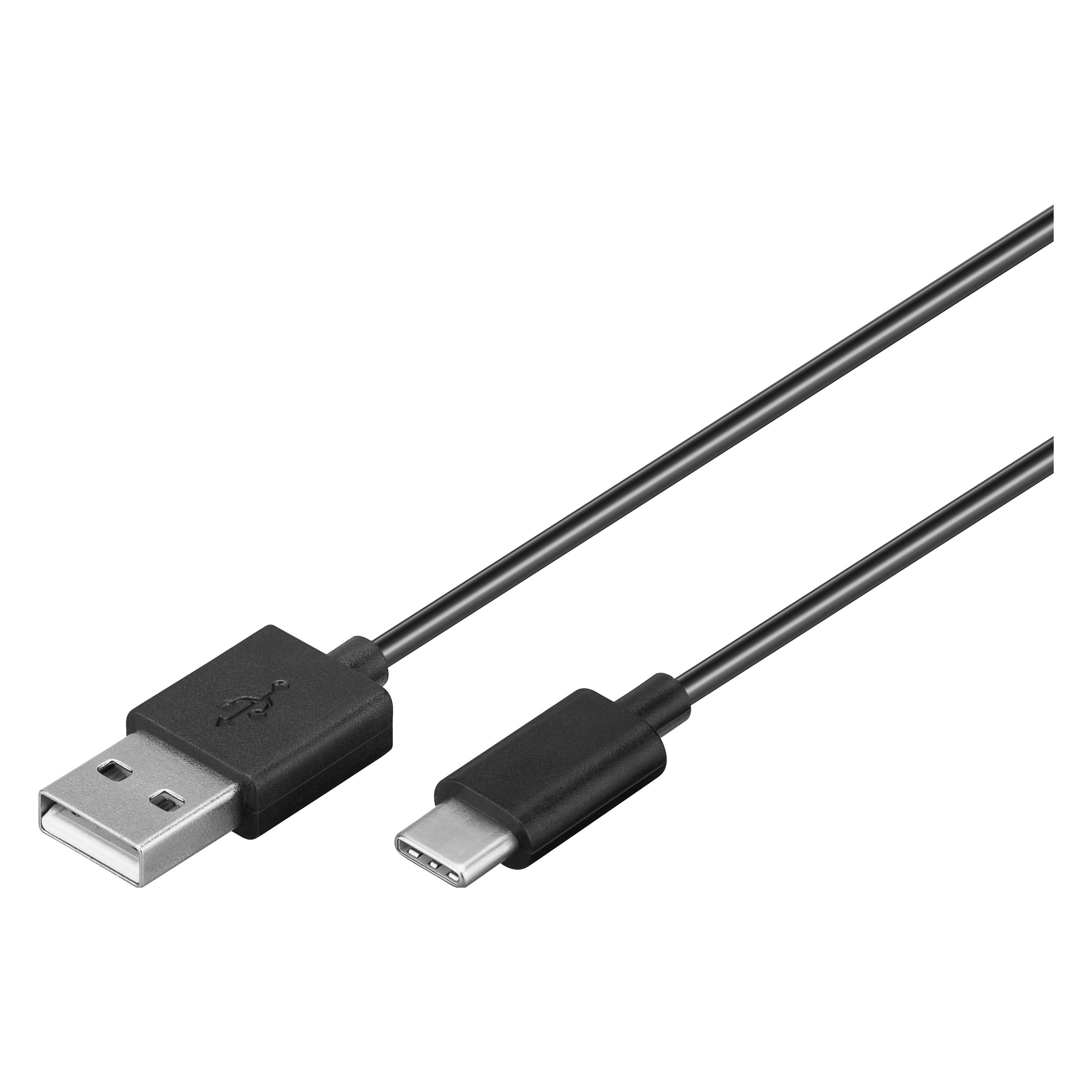 Goobay USB-C Sync- & Ladekabel 1m, Schwarz, 1 m (1 m, USB 2.0) (45677)
