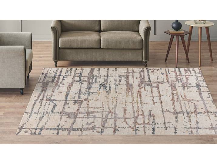 Teppich KAYOOM Jaka 325 , bunt (creme, multi), B:160cm H:6mm L:230cm, Polyester, Teppiche, Teppich