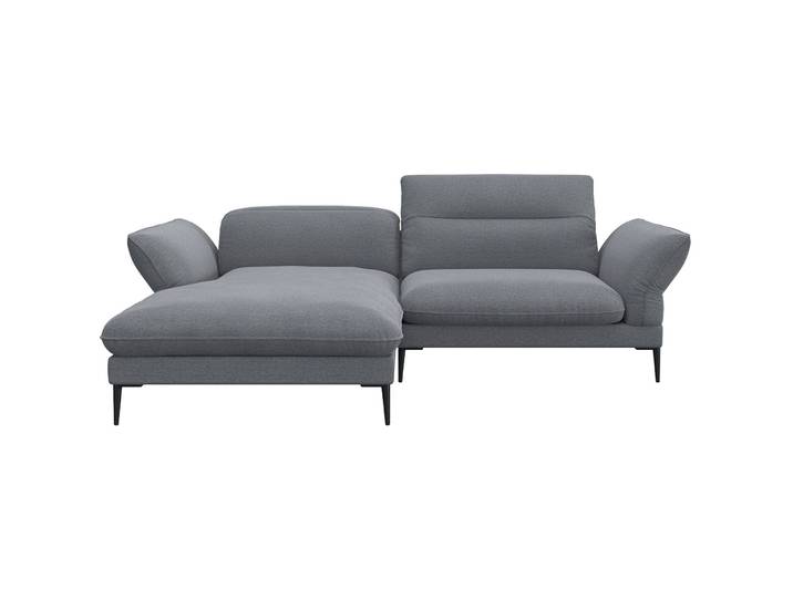 Ecksofa Tiara Stoff grau B 241 T 88 cm