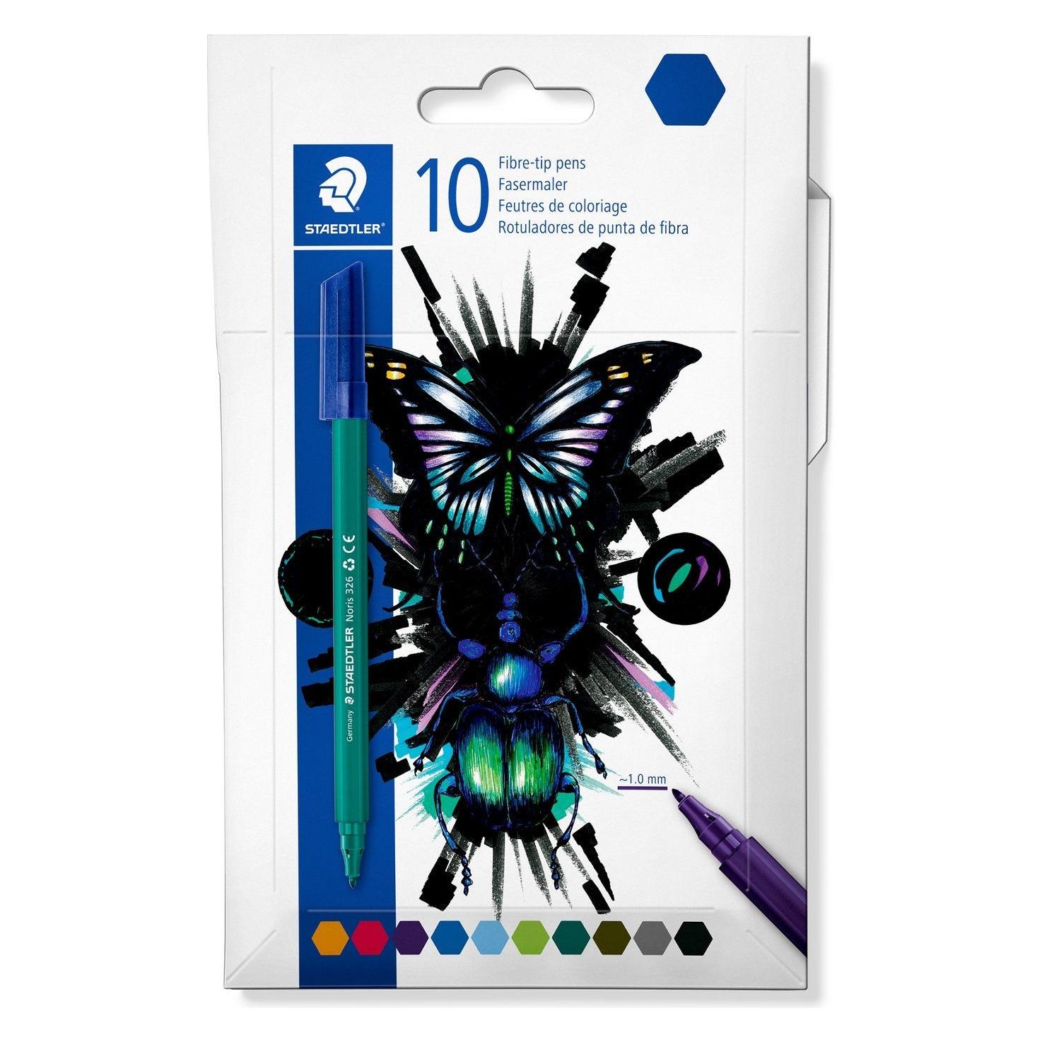 Staedtler Fasermaler cool & cute 10er-Set im Kartonetui retail (10x) (326 C10 E1)