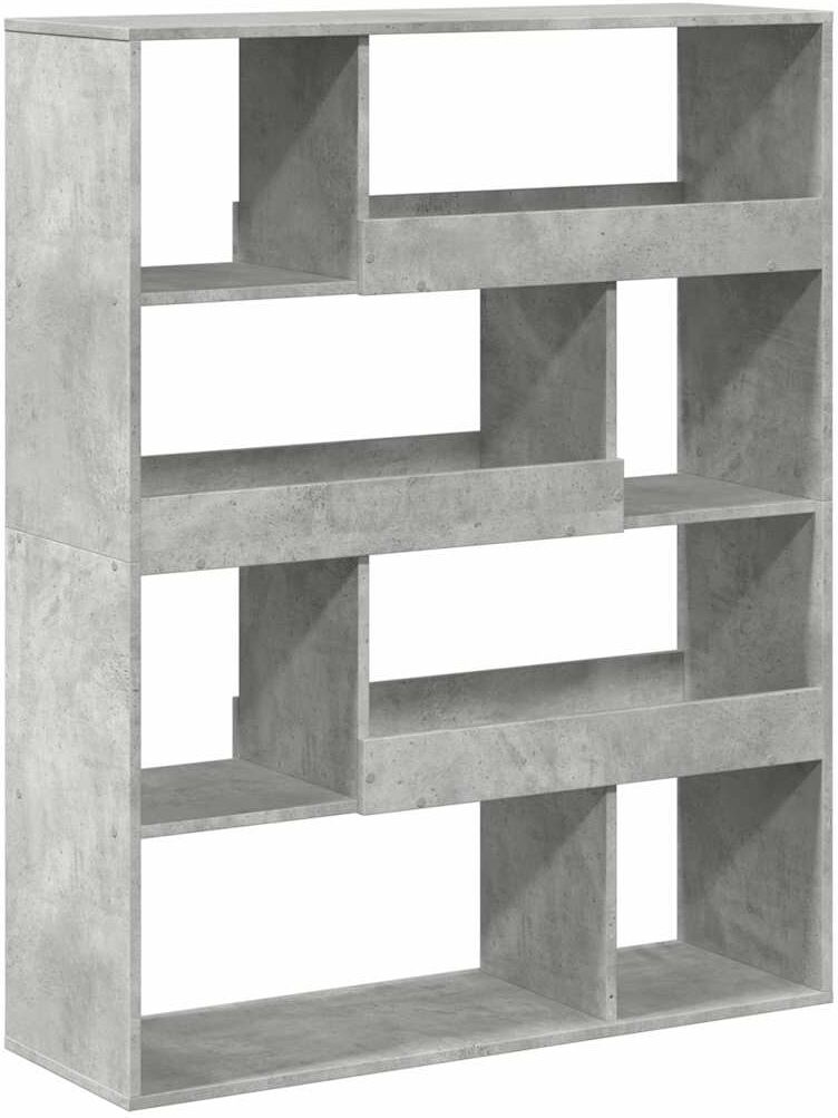 vidaXL Bibliothèque gris béton 100x33x125,5 cm bois d'ingénierie