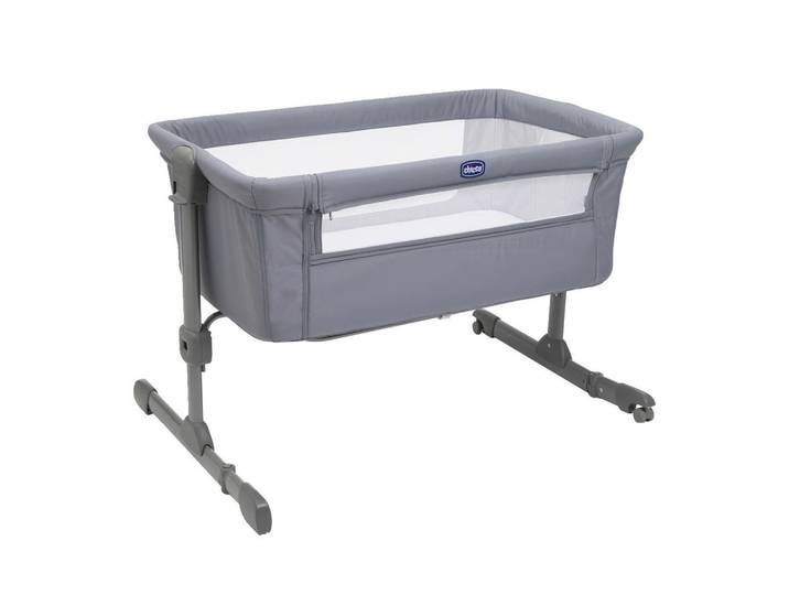 Chicco Beistellbett Next2Me Essential, Grau, Metall, 98x65x80 cm, Netzfenster, höhenverstellbar, Babymöbel & Kindermöbel, Babyzimmer, Babybetten, Beistellbetten