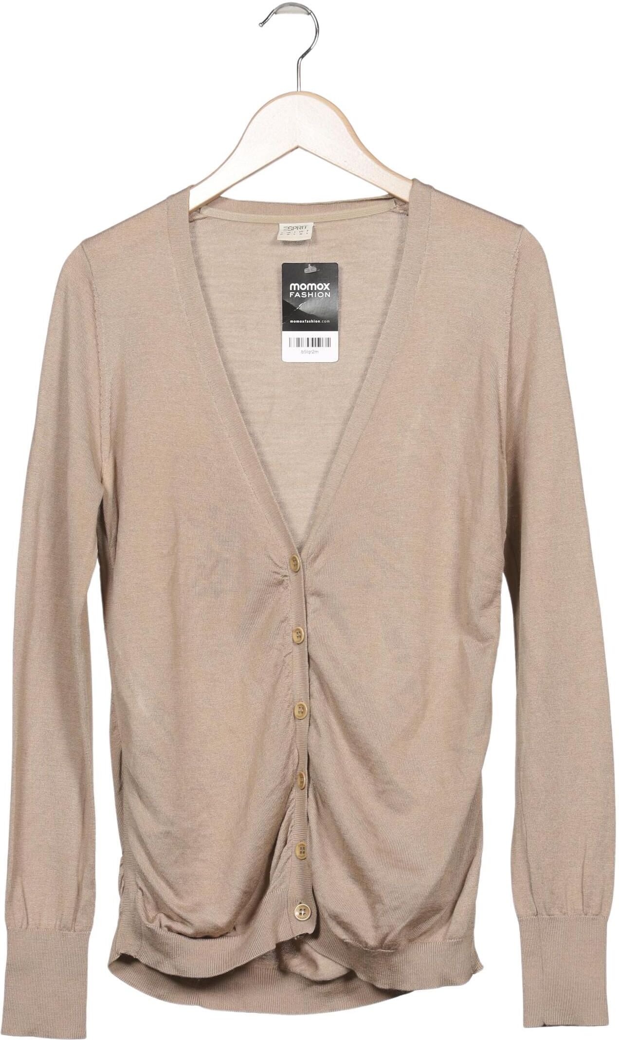 Esprit Damen Strickjacke, Beige, Gr. L, Seide / Wolle - Second Hand