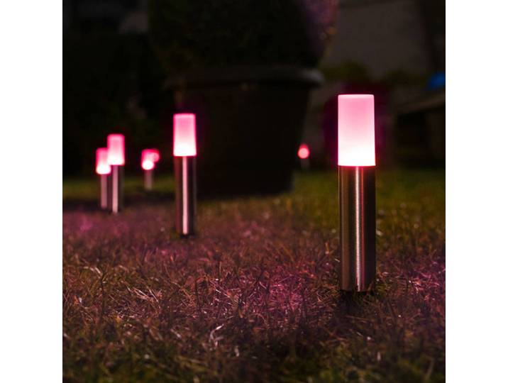LEDVANCE SMART+ WiFi Garden Pole Mini 22,7cm 3er Pole, dimmbar, alu / grau / zink, Aluminium, Modern